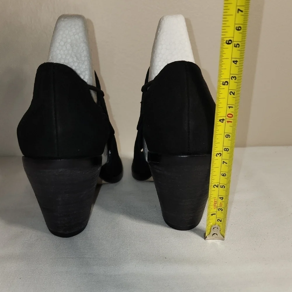 Eileen Fisher Black Block Heel Mules